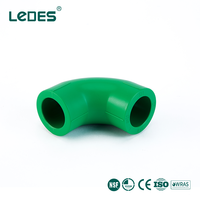 Coude PPR Ledes à 90 degrés 20 mm, raccord PPR à souder par fusion pour système de plomberie