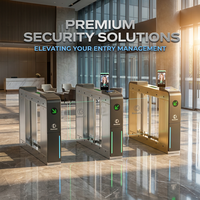 Barrière pivotante biométrique en acier inoxydable KMS 304, lecteur de carte RFID, reconnaissance faciale, moteur sans balais, protection IP65