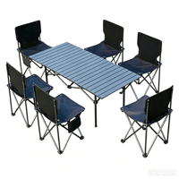 Ensemble table et chaises pliantes de camping en gros – Mobilier d'extérieur portable pour pique-nique, camping en voiture, camping-car, voyages et événements extérieurs