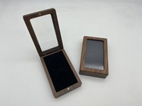 Boîte à monnaies commémorative en noyer noir, double boîte à monnaies, boîte en bois pour la collection de médailles et de pièces anciennes, avec compartiment en acrylique