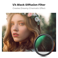 Kit de filtres magnétiques pour objectif d'appareil photo K&F Concept 49-82 mm CPL + ND2-32 + Black Mist 1/4 + Anneau adaptateur magnétique et capuchon d'objectif