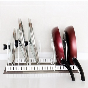 Cucina in metallo espandibile coperchio del vaso supporto Rack Pan Rack armadio organizzatore cucina organizzatore - Product Image 5