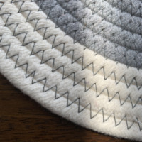 Set de table rond en corde de coton tressée, résistant à la chaleur, antidérapant, emballage en carton