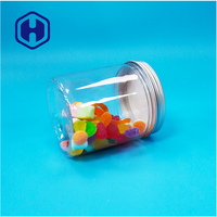 Pot de Conservation en Plastique Transparent Rond à Large Ouverture, de Qualité Alimentaire, Étanche, Sans BPA, pour Bonbons Sucrés, Snacks, avec Couvercle à Vis en Plastique