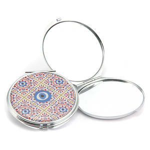 Evil Eye Mandala <b>Compact</b> <b>Mirror</b> Round Portable Makeup <b>Mirror</b> With Protective Case For Travel And Daily Use Epoxy <b>Compact</b> - Product Image 6
