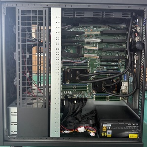 Chasis de Estación de Trabajo Refrigerado por Líquido para 4 GPU, Compatible con Windows/Linux, Compatible con Todos los Tamaños de Placa Base, Gráficos RTX 4090/5090 Pro 6000 - Product Image 1