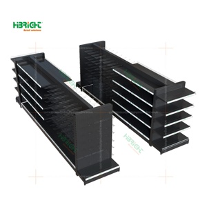 Estanterías Metálicas Negras de Alta Resistencia de Una Sola Cara, Nuevo Diseño <span class=keywords><strong>para</strong></span> Uso en Tiendas de Abarrotes - Product Image 6