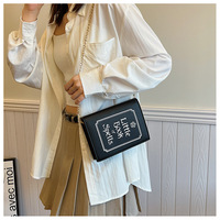 Sac à bandoulière carré petit format en cuir PU noir, design livre magique, style gothique coréen personnalisé, sacs à main et pochettes