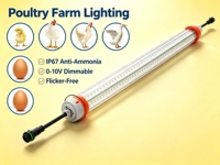 Éclairage pour poulailler, tube T8 rouge + blanc commutable, suspension horizontale, garantie 5 ans