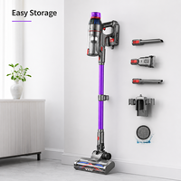 Aspirateur à manche sans fil, filtre HEPA, moteur sans balais, lumière LED, léger, portable, pour la maison, l'hôtel, la voiture