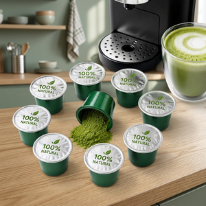 Capsules de Matcha Shade Grown pour K-Cup Keurig, Thé Vert, Processus de Qualité, Dose Unique, Vente en Gros, Personnalisable, OEM, Marque Privée - Product Image 1