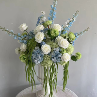 Nouvelle Boule de Composition Florale en Soie Verte et Blanche de Haute Qualité et Durable 2026, Décoration Romantique de Centre de Table pour Mariage