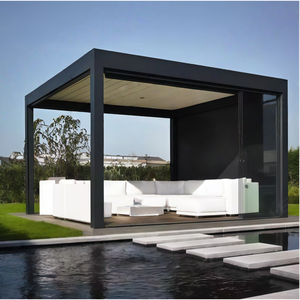 Pergola extérieure <span class=keywords><strong>en</strong></span> aluminium à toit à lames orientables 3x6m, 4x6m, 6x3m, 6x4m, 8x4m - Product Image 6