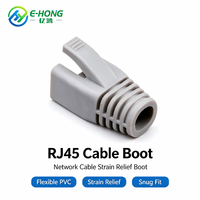 Protège-câble RJ45 anti-frottement, gaine de protection en caoutchouc PVC anti-pliage pour connecteur modulaire 8P8C, multicolore