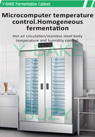 Équipement de cuisson commerciale 32 plateaux Double portes en acier inoxydable Nouvelle armoire de fermentation automatique pour boulangerie Maïs à moteur