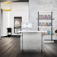 2 Personnes Rectangle Réception de Salon Pédicure Simple Moderne Bureau de Réception d'Entreprise pour Coin Bureau de Réception Synthétique Paquet
