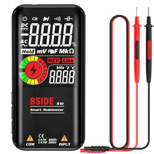 BSIDE S10 kapasitansi LCD Digital, pengukur resistensi uji Multimeter tampilan LCD Digital 9999 Hitungan