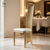 Chaises d'hôtel modernes et durables à dossier haut avec structure métallique pour événements commerciaux – Vente en gros
