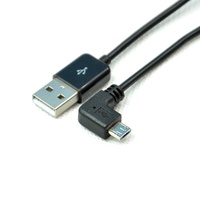 Câble de charge USB vers micro USB à angle droit en forme de L personnalisé Accessoire d'ordinateur en stock en cuivre pur avec blindage de tresse
