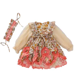 Lolita vestito da principessa per ragazze 2023 autunno nuovi bambini alla moda ragazza primavera e autunno vestito stagione