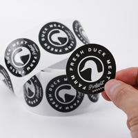 Autocollant adhésif en vinyle avec logo personnalisé, autocollant rond imperméable, étiquette alimentaire en papier, rouleau d'autocollants holographiques