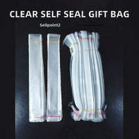 Sacs en cellophane transparents autocollants BOPP avec impression en héliogravure pour portefeuilles, accessoires pour cheveux, ceintures