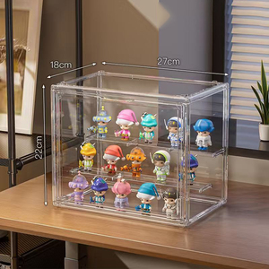 Vitrine de présentation DAYOOH facile à assembler, empilable, anti-poussière, en acrylique transparent pour figurines de collection - Product Image 1