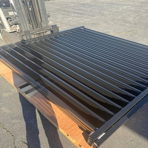 Clôture en acier galvanisé noir enduit de poudre, tube carré en acier forgé, portails d'allée, clôture en métal, <span class=keywords><strong>jardin</strong></span>, best-seller - Product Image 4
