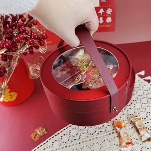 Sản Xuất Tùy Chỉnh Giáng Sinh Hộp Quà Tặng Với Cửa Sổ Và Thẻ Giấy Chèn Handmade Vòng Ống Hộp Cho Giáng Sinh Apple Trái Cây Kẹo - Product Image 6