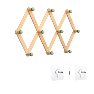 Ganchos de Madera de Alta Calidad para Ropa, Multifuncionales, Telescópicos, Plegables, para Colgar Detrás de la Puerta, para Almacenamiento en el Hogar - Product Image 2
