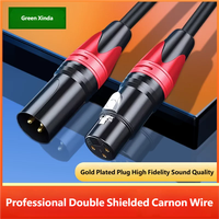 Câbles XLR DMX SFTP blindés tressés de 1,2 m, 3 broches mâle/femelle OFC XLR pour projecteurs de lumière LED pour concerts