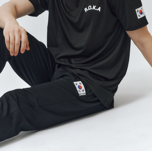 Pantalones deportivos estilo ROKA para hombre, pantalones deportivos elásticos de licra transpirables para gimnasio, entrenamiento, correr, pantalones deportivos informales con cintura elástica - Product Image 1