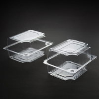 Boîte à gâteau transparente avec logo personnalisé, contenant alimentaire en plastique PET pour pâtisserie, fruits, légumes, emballage, prix direct d'usine