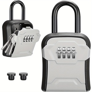 Boîte à clés murale portable pour agents immobiliers, avec poignée, pour le rangement de clés de rechange d'appartements - Product Image 1
