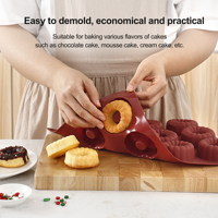 12 trous Mini Cookie Pâtisserie Gâteau Chocolat Gelée Moule Sans Bpa Silicone Donuts Moule pour Pâtisserie