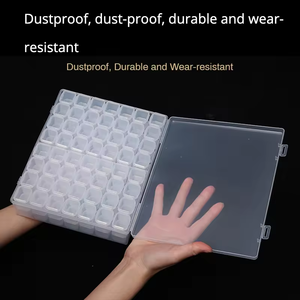 Caja de almacenamiento para decoración de <span class=keywords><strong>uñas</strong></span>, 112 rejillas, sellada individualmente, joyería extraíble, contenedor de Punta falsa, caja organizadora de diamantes de imitación, herramientas - Product Image 5