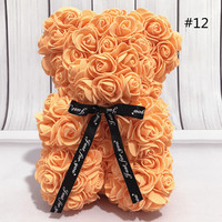 Ours en peluche rose romantique le plus vendu avec boîte et lumières LED pour filles comme cadeau de la Saint-Valentin