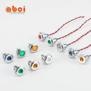 ABEI Blau Rot Grün Gelb Weiß 12 v1 Leucht lampe 16mm konkave Metall-LED-Anzeige lampe für Auto - Product Image 6