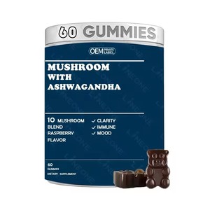 Nhãn hiệu riêng thuần chay nấm Gummies não tăng cường Hữu Cơ nootropic não tập trung bổ sung nấm Gummy - Product Image 2