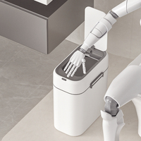 Poubelle Intelligente Slim ELPHECO avec Capteur Tactile, Design Moderne en Plastique pour Usage Domestique