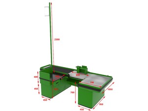 High Quality Fashionable Appearance High Definition Screen Automatic Moving Belt Self Checkout <b>Counter</b> Highbright HBE-CC-134 - Product Image 6
