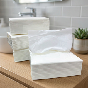 Boîte de mouchoirs jetables personnalisés blancs 3 plis pour usage domestique, fabriqués à partir de pâte de bois vierge KIYA - Product Image 3