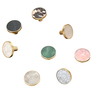 Hot Sale Modern Round Cabinet <strong>Door</strong> <strong>Knob</strong> Brushed Zinc Gold with Screws Wardrobe and Dresser Drawer Handles for Kitchen Use - Product Image 2
