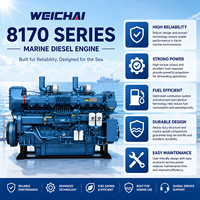 Alle Modelle Weichai 8170 Serie Schiffsantriebsdieselmotor 600-1000 PS Wassergekühlter Motor für Frachtschiffe und kommerzielle Boote