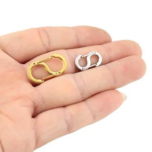 ตัวล็อคแบบ S สองด้านทำจากสแตนเลสสำหรับสร้อยคอ สร้อยข้อมือ อุปกรณ์ DIY ผิวขัดเงา - Product Image 5