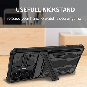 Funda con soporte de armadura a prueba de golpes para <span class=keywords><strong>Xiaomi</strong></span> <span class=keywords><strong>Redmi</strong></span> Note 13 12 11 10 <span class=keywords><strong>9</strong></span> <span class=keywords><strong>Pro</strong></span> / Poco X5 <span class=keywords><strong>Pro</strong></span> / 10S 11SE 10S 11S con cubierta de ranura para tarjeta - Product Image 5