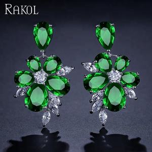 RAKOL EP077 Statement Women's <b>Crystal</b> <b>Earrings</b> 2021 - Product Image 3