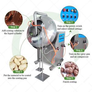 Machine de recouvrement de chocolat pour cacahuètes et noix de cajou, avec pulvérisateur de sucre en cuivre, petit modèle, en promotion - Product Image 5