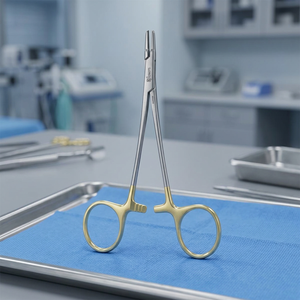 Pinza Hemostática Quirúrgica Manual de Acero Inoxidable Six Flowers/OEM, Portaagujas, Clase I, Certificación CE, Modelo F7-220, Instrumentos - Product Image 2