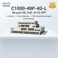 Switch Ethernet Cisco Catalyst de 48 Puertos POE con Capacidad de 104G, Diseño Apilable, en Stock C1000-48P-4G-L
